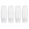 Silicone Travel Bottles for Toiletries TSA Approved Travel Size Containers Set 4 Pack Portable Leak Proof Refillable Cosmetic Squeeze Bottles Shampoo Hair Conditioner Body Lotion Bath Shower Gel