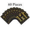 Elcoho 60 Pack Cocktail Napkins 60th Birthday Decorations Luncheon Napkins for Birthday, Anniversary Party Supplies, Cheers to 60 Years Design, 2 Layers, 5 by 5 Inches