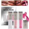YIBABY 3 PCS Glitter Lip Gloss Set, Hydrating Nourishing Sparkling Plumping Lip Oil, Long Lasting Glossy Lip Balm Lip Care, Transparent Moisturizing No-Sticky Lip Gloss