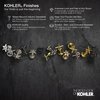 KOHLER 97089-2MB Pitch Wall-Mount Diverter Bath Spout, Bathtub Spout with Diverter, 6 inch, Vibrant Brushed Moderne Brass