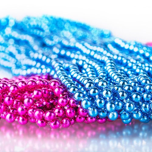 Sepco 30 Inch 4mm Round Baby Gender Reveal Beads Baby Shower Party Supplies Set of 26 Includes Pink and Blue Beads