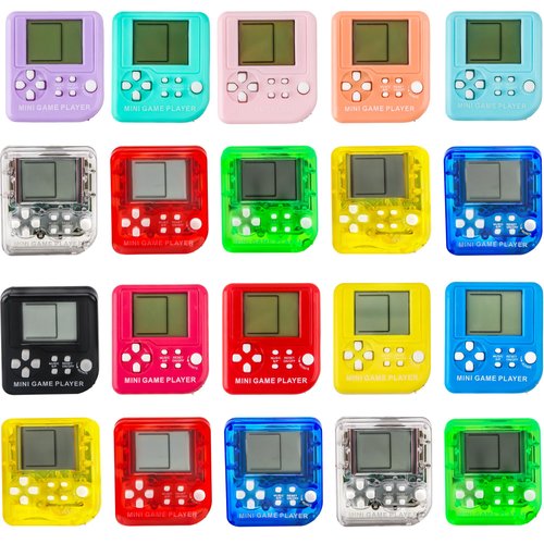 Conagel 20 Pcs Video Game Keychain Video Game Party Favors Mini Multicolors Video Game Keychains ...