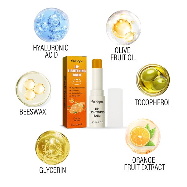 Orange Lip Balm, Botanical Extracts Lip Balm, Moisturizing and Hydrating To Remove Dead Skin, Prevent Dry Lips and Cracked Lip Lines, Moisturizing Lip Balm