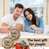 HDSterHeart Decision Maker Coin Funny Couple Gifts for Women Men, Couples Decision Making, Wooden Decision Flip Coin, Double-Side Decision Coin, Gift for Husband Wife, Funny Couple Games