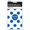 Unique Royal Blue Polka Dot Thank You Cards, 8ct