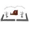 BMC CTS Estate Ruins Destroyed Mansion - 13pc Plastic Figure Playset Accessories