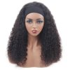 VIVIBABI Human Hair Headband Wigs Deep Water Wave None Lace Front Wigs 18 Inch Glueless Wig 180% Density Brazilian Virgin Human Hair Headband Wigs for Women Natural Color