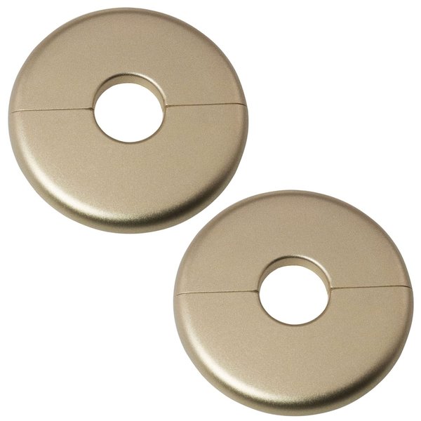 Snap On Escutcheon Plate JJHXSM 2PCS 22x80mm Pipe Hole Air Conditioning Hole Decorative Cover Golden