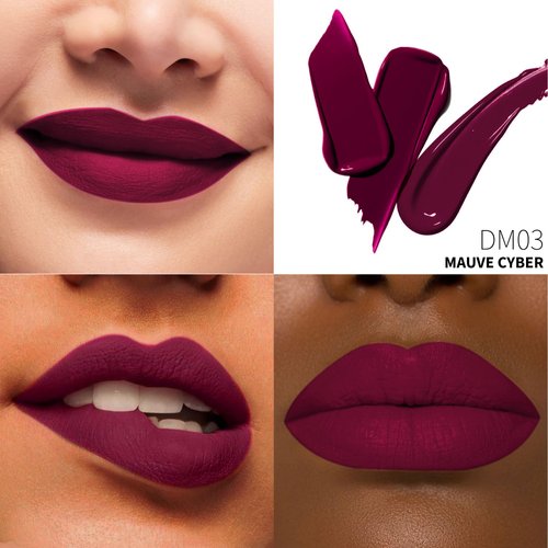 DE'MUMU Mauve Lipstick Matte for Women, Superstay Long Lasting Lipstick Smudgeproof Liquid Lipsticks, Cruelty Free Lip Makeup (DM03 Mauve Cyber)