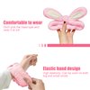 3-Pack Spa Headband and Wristband Set,Soft Plush Makeup Skincare Headband Wrist Bands Cute Bunny Rabbit Ears Face Wash Headband and Towel Wristband Set for Women Girls Washing Face Skin Care (A-Pink)
