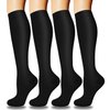 Aoliks Black Compression Socks for Women & Men 15-20 mmHg - Best Support for Nurses,Running,Hiking(L/XL)