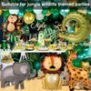 7pcs Jungle Safari Animal Balloons, Various Animal Theme Party Balloons Animal Print Balloons for Kids Zoo Party Decoration Supplies Monkey Elephant Zebra Leopard Crocodile Giraffe Shaped
