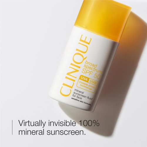 Clinique SPF 50 Mineral Sunscreen Fluid For Face | Safe for Sensitive Skin, 1 fl. oz.