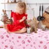 4 Pack Cat Tablecloth Paw Print Tablecloth Cat Themed Table Cover Cute Cats Plastic Tablecover Bone Sign Table Cloth Cat Party Supplies Cat Birthday Decorations Kitty Theme Birthday Decor 86 x 51 Inch