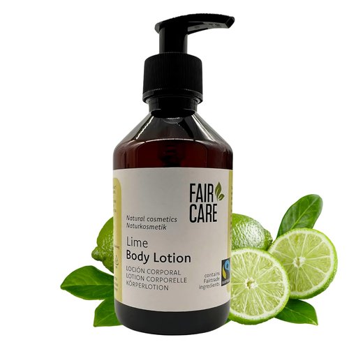 FAIR CARE FAIRTRADE Body Lotion lime 8.11 flOz with pump dispenser - Fairtrade body care moisturizing for all skin types