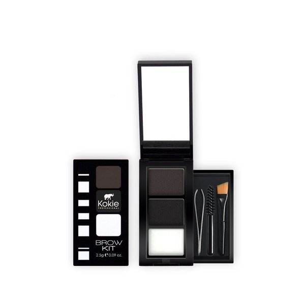 Kokie Cosmetics Brow Kit, Black, 0.09 Ounce