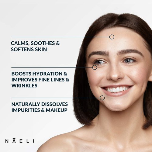 NAELI Gentle Face Cleanser - All Natural Anti Aging Vitamin C Face Wash for Sensitive & Dry Skin with Hyaluronic Acid & Antioxidants - Vegan & Cruelty Free, 4 oz