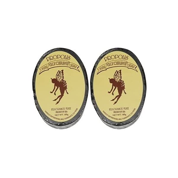 Pure Brazilian Propolis Soap bar, Pure Glycerin Soap,Acne skin, Anti-bacterial, Anti-inflammation Soften and Refresh skin,For all skin types (2 pk)