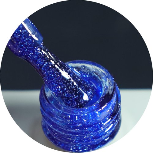 FANNEST Blue Neon Reflective Glitter Gel Nail Polish,Holographic Nail Polish,Led UV Gel Polish Fall Winter Color 15ml.