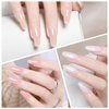 VENALISA 3 in 1 Rubber Base Gel For Nails, 6 Colors Jelly Gel Nail Polish Set Nude Pink Neutral Transparent Milky White Sheer Pink Gel Polish Strengthener Kit