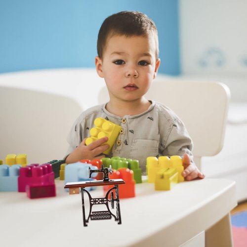 Alipis Dining Table Accessories Mini Sewing Machine Miniature Sewing Model Tailor Toy 1:12 Scale Furniture Accessories Pretend Toys Table Accessories