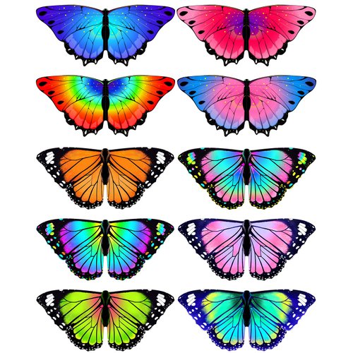 iROLEWIN Toddler Kids Butterfly-Wings for Girls Butterfly-Costume 10 Bulk Fairy Dress Up Wings as Boys Christmas Party Favors