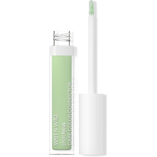 wet n wild Photo Focus Care Color Corrector, Tea Tree Extract-Infused, Seamlessly Buildable for All Skin Types, Lightweight Formula for Flawless Correction, Vegan & Cruelty-Free - Green