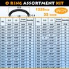 KOOTANS 32Size 1225Pcs Metric Nitrile Rubber O Rings Assortment Kit + 4pcs O-Ring Remover, Oil Resistant NBR O-Ring Sealing Assortment Kit Set for Air Plumbing, Fuel Injector and Faucet Seal O Rings