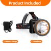 Yongkist Rechargeable LED Headlamp,Superbright Headlight Waterproof Head Torch High Lumens Headlight for Hunting Fishing Hiking (Yellow Light)