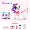 SGILE Unicorn Toy for Girls Robot Pet for Kids Age 3 4 5 6 7 8 Years with Music Dance Walk and Interactive Gesture Sense Program Treats, Preschool STEM Learning Remote Control Toy for Toddler Pink