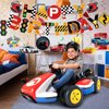 29 Pieces Racing Birthday Party Decoration - Racing Banner Logo Gas Station Checkered Flag Racing Theme Birthday Party Supplies Boy Kid Baby Gift Party Decoration