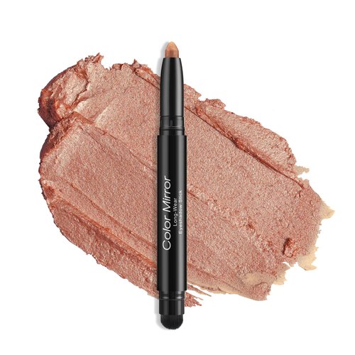 Color Mirror Longwear Cream Eye Shadow Sticks(72 Grapefruit Shimmer),Smudge-Proof, Waterproof Eyeshadow,Silky Formula Glitter With Makeup Brush,Orange Eyeshadow Stick