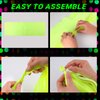 Outus Neon Party Supplies Includes Let's Glow Banner 20 Pieces Neon Paper Tassels and Neon Triangle Flag Glow in The Dark Party Supplies Bunting Party Hanging Decorations for Halloween Birthday Party
