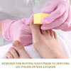 ForPro Professional Collection Yellow Pedicure Block, 220/220 Grit, Three-Sided Pedicure Nail Buffer, 3.75”L x 1”W x 1”H, Yellow, 15-Count