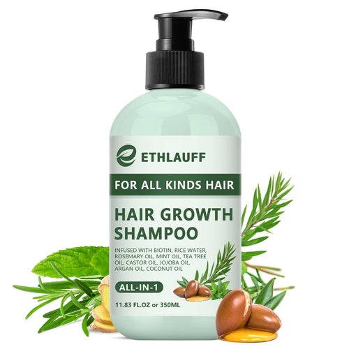 Rosemary Biotin Shampoo for Thinning Hair - Vegan Volumizing Shampoo for Fine Hair with Biotin and JOJOBA Oil, Hair Growth Shampoo For Hair Loss- Free from Sulfate, Silicone, and Paraben 11.8 oz
