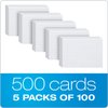 Oxford Index Cards, 500 Pack, 4x6 Index Cards, Ruled on Front, Blank on Back, White, 5 Packs of 100 Shrink Wrapped Cards (40178)