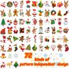 144 PCS Assorted Christmas Temporary Tattoos, Waterproof Body Face Stickers Birthday Stocking Stuffed Xmas Gifts Party Favors for Adults Kids, 72 Patterns