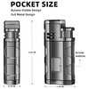 Castelar Cigar Torch Lighter Triple Jet Flame Butane Refillable with Cigar Punch Rest Holder - Butane Not Included