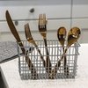 Utensil Drying Rack, 3 Compartments, Chrome
