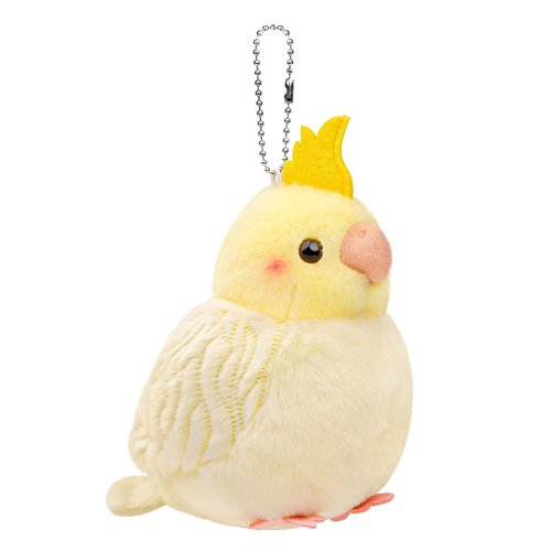 Frankiezhou Home Yellow Cockatiel Plush Toy - Cute Yellow Parrot Stuffed Animals Keychain Toy 5inch, Soft Plush Toy Cockatiel Keyring Pendant Dolls, Gift for Backpack Handbag Charms