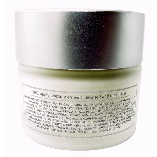 Pure Ziva 4.31% Glycolic Acid & Green Tea Oil-Free Night Recharge Skin Facial Cream, Gluten, Paraben & Sulfate Free, 1.0 Fluid Ounce, No Animal Testing & Cruelty Free