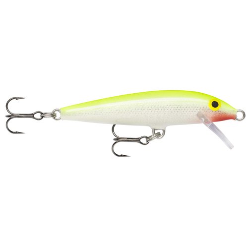 Rapala Original Floater 07 Fishing lure, 2.75-Inch, Silver Fluorescent Chartreuse