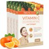 Natural Chemist Vitamin C & Collagen - Sheet Mask - Cruelty Free Korean Skin Care For All Skin Types - 4 pack (20 Masks)