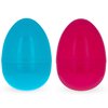 Set of 2 Pink and Blue Giant Jumbo Size Fillable Plastic Easter Eggs, 10 Inches