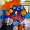 Orange and Blue Balloons, 12 Inch Orange Blue Latex Balloons Orange Blue White Party Balloons Orange Dark Blue Light Blue Balloons for Kids Birthday Baby Shower Outer Space Theme Decoration