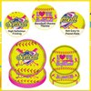 Rakuto Softball Party Decorations Supplies - 96PCS Softball Party Plates Napkins Forks Softball Paper Plates Dinnerware Sports Softball Birthday Party Baby Shower Decoration Tableware Set (24 Guests)