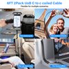 SinLoon Coiled USB C to USB C Cable USB 3.2 Type C 20Gbps PD 100W 8K@60Hz Fast Charging Data Cable for Phone, Tablet and Other USB Devices C-1.8M (Male to F)