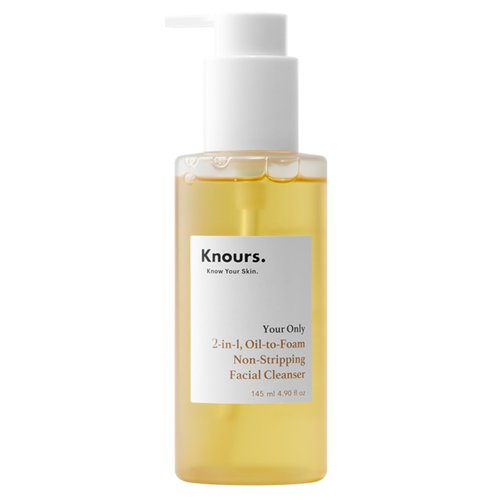 Knours. 2-in-1 Oil-to-Foam Non-Stripping Facial Cleanser, Honey & Plant Based Oils Makeup Remover Non Drying Clean K-Beauty (145ml 4.97 fl. oz.)