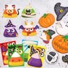 Halloween Crafts for Kids Candy Corn Magnet Foam Craft Kit for School Classroom Activities Halloween Party Ornament Supplies 12 Sets