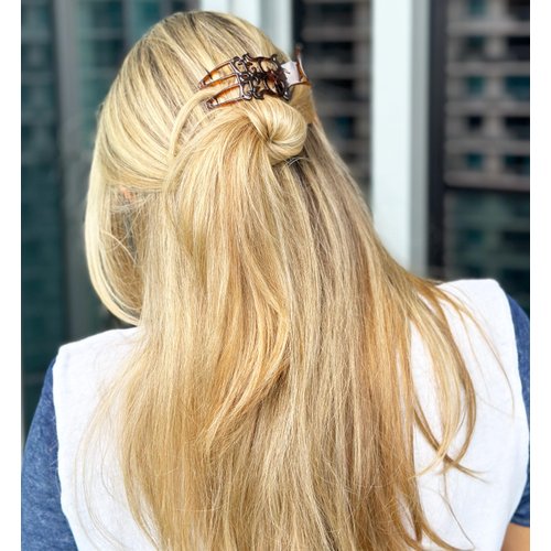 Camila Paris NV73 French Hair Claw Clips for Women - 3 inch Jaw Fashion Durable Styling Accessories, Strong Hold No Slip Grip, Made in France, Tortoise